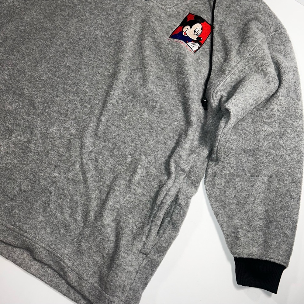 Mickey inc Walt Disney World Men’s Sweater Size Medium Gray 1/4 Zip - Picture 3 of 14